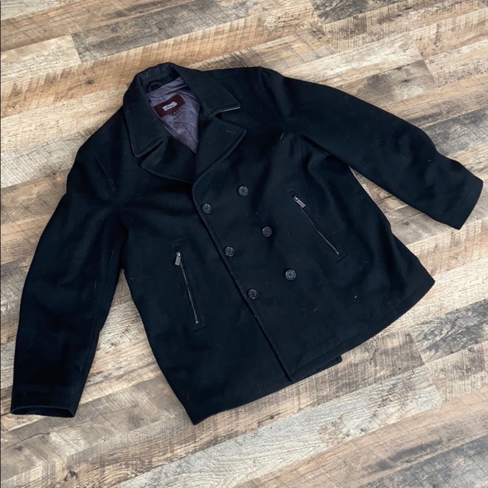 Black Michael Kors Men’s Peacoat (XL)